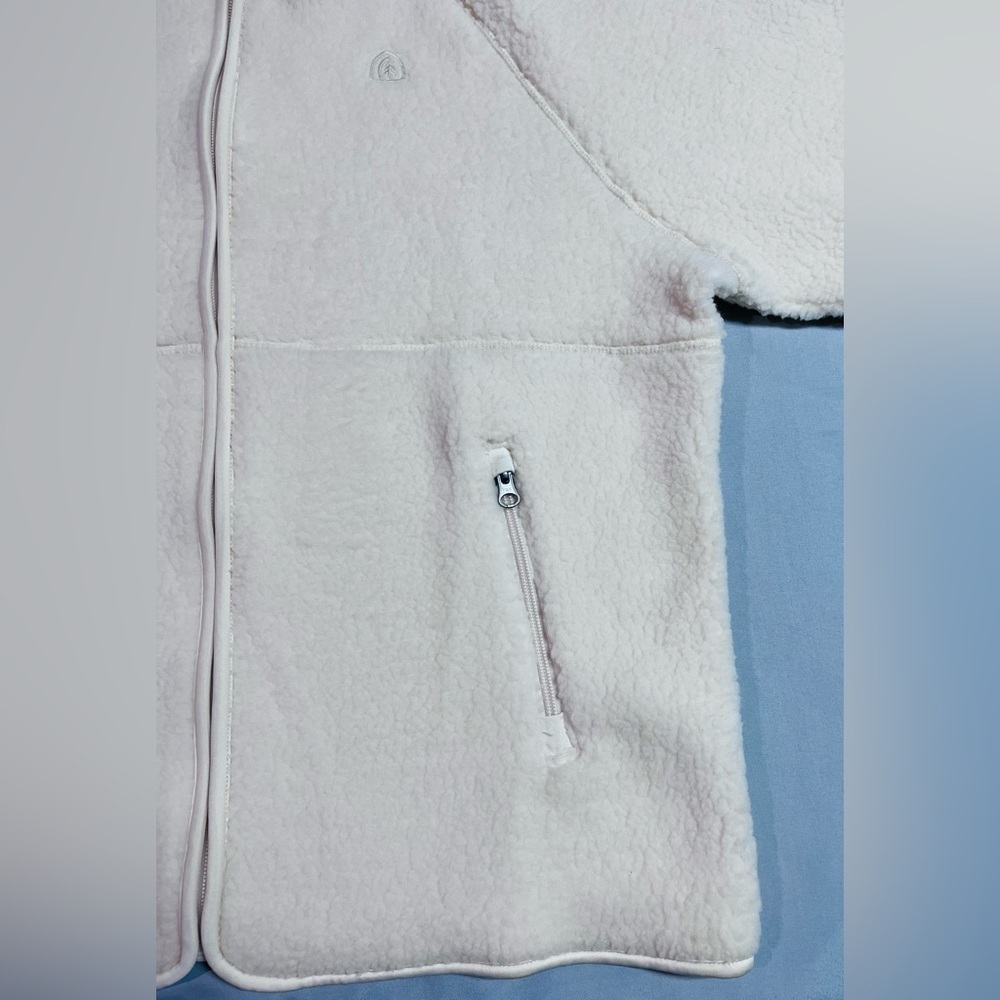 Sierra Designs Women’s Full Zip Cream Sherpa Fleece Jacket NWT - Picture 5 of 9